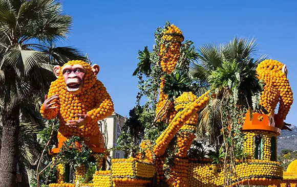 Citrus fruits turned into art in Menton