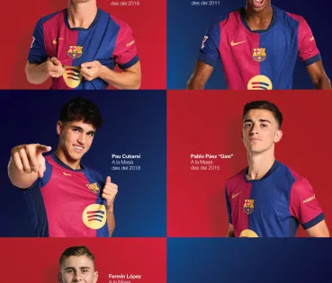 Cinco jugadores del Barça, ejemplo de los valores compartidos por el club y la aseguradora médica.